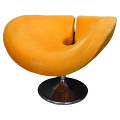 Space Age French Armchair Orange and Acier, 60s