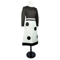 Space Age French Jersey Dress in the style of Pierre Cardin Circa 1975