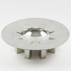 Space Age Futurist Pewter Centerpiece Bowl by For Interieur France
