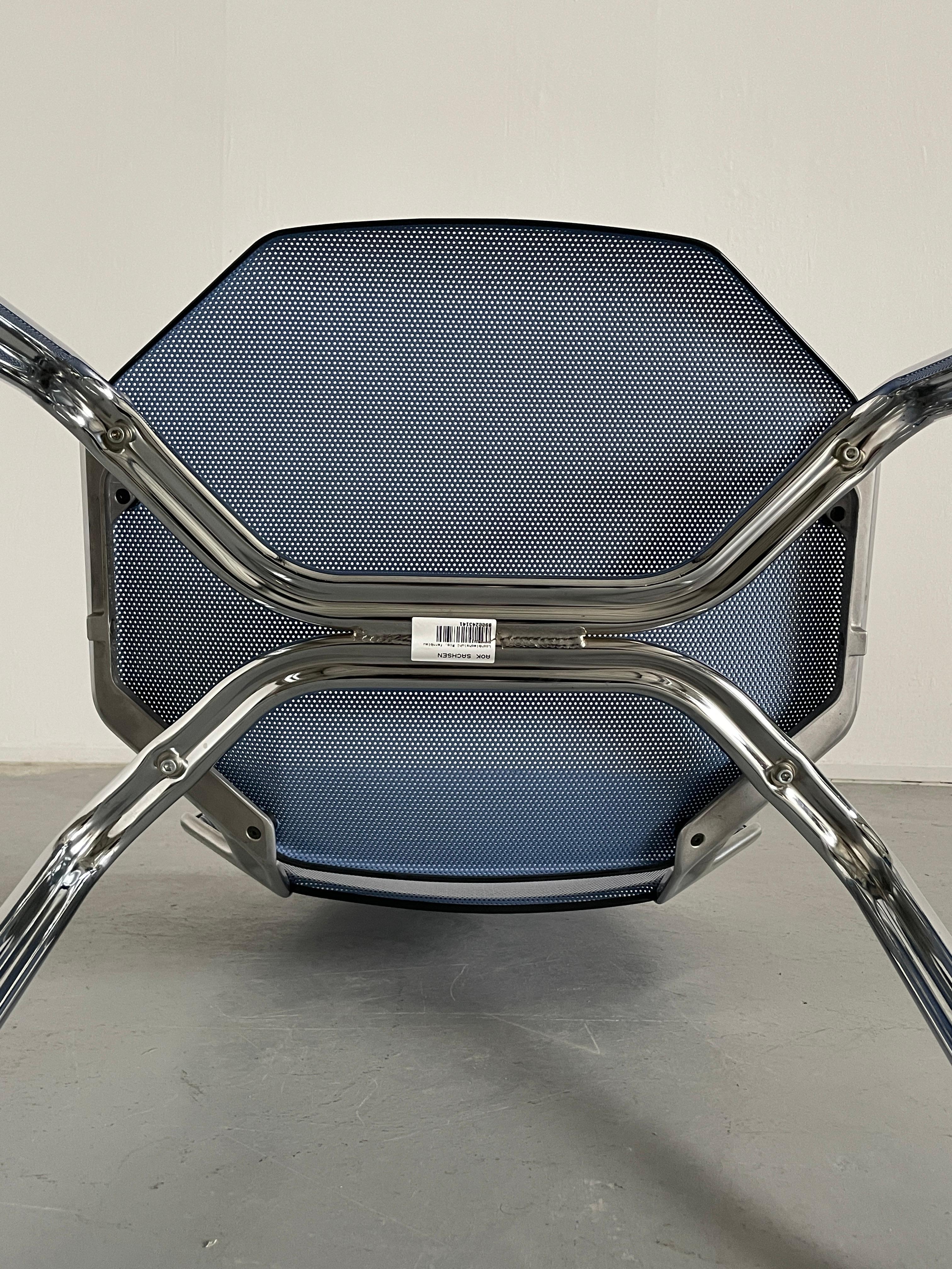 Chaises de salle à manger empilables octogonales futuristes d'A Space par Fröscher Sitform, années 90 en vente 5