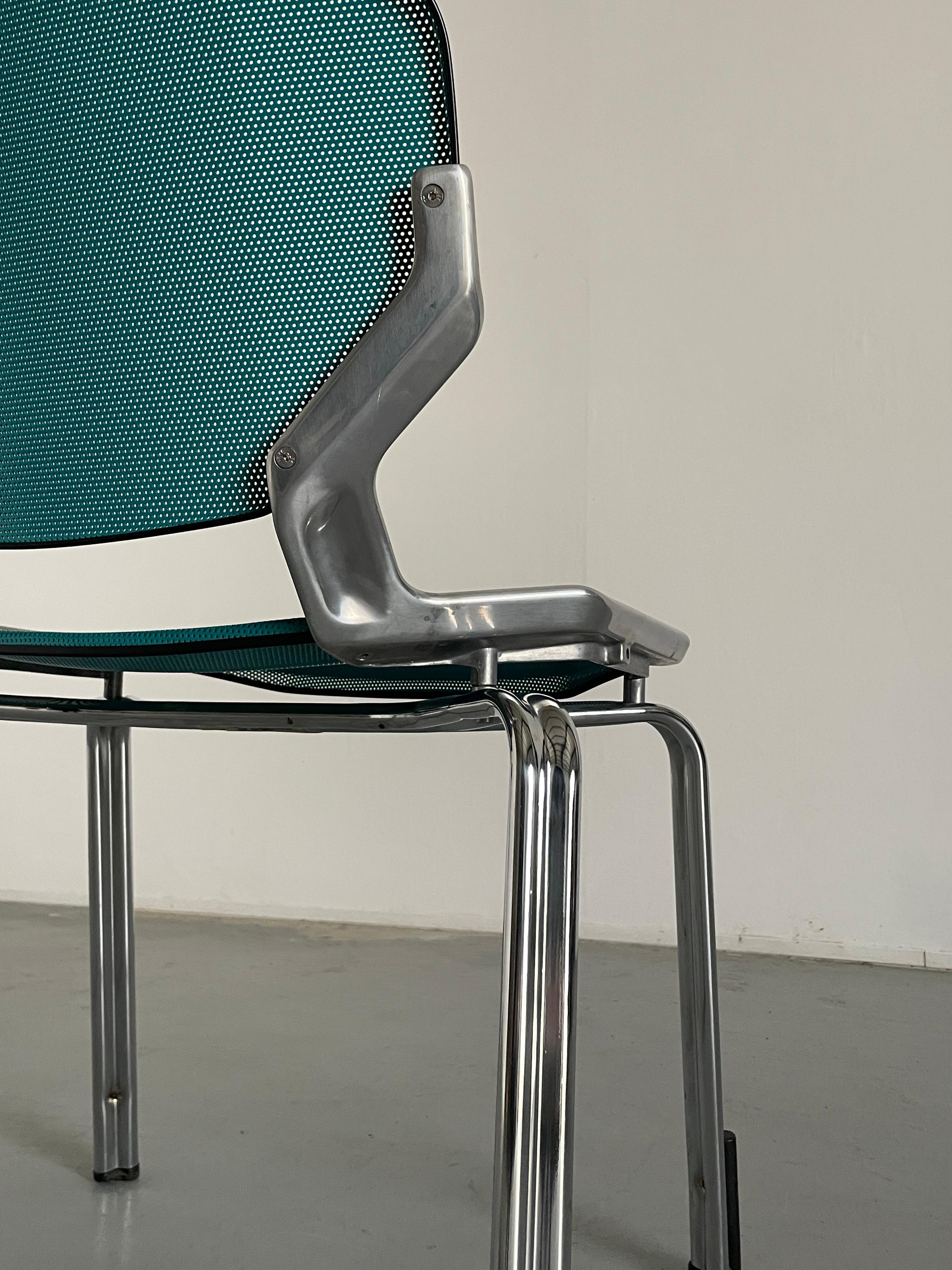 Chaises de salle à manger empilables octogonales futuristes d'A Space par Fröscher Sitform, années 90 en vente 6