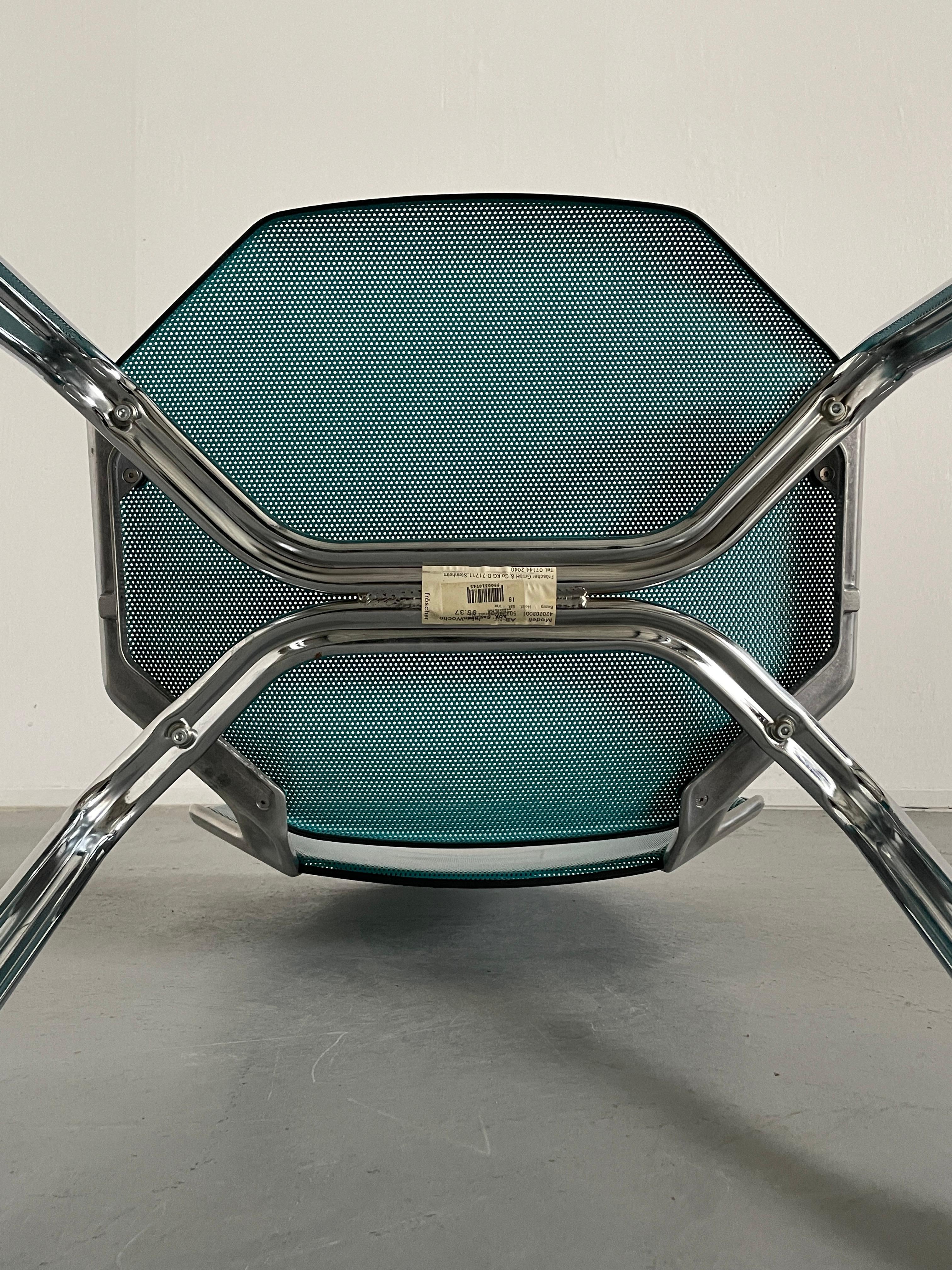 Chaises de salle à manger empilables octogonales futuristes d'A Space par Fröscher Sitform, années 90 en vente 8
