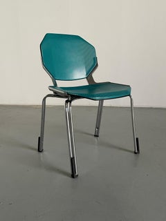 Sedie da pranzo ottagonali impilabili Space AGE di Fröscher Sitform, anni '90