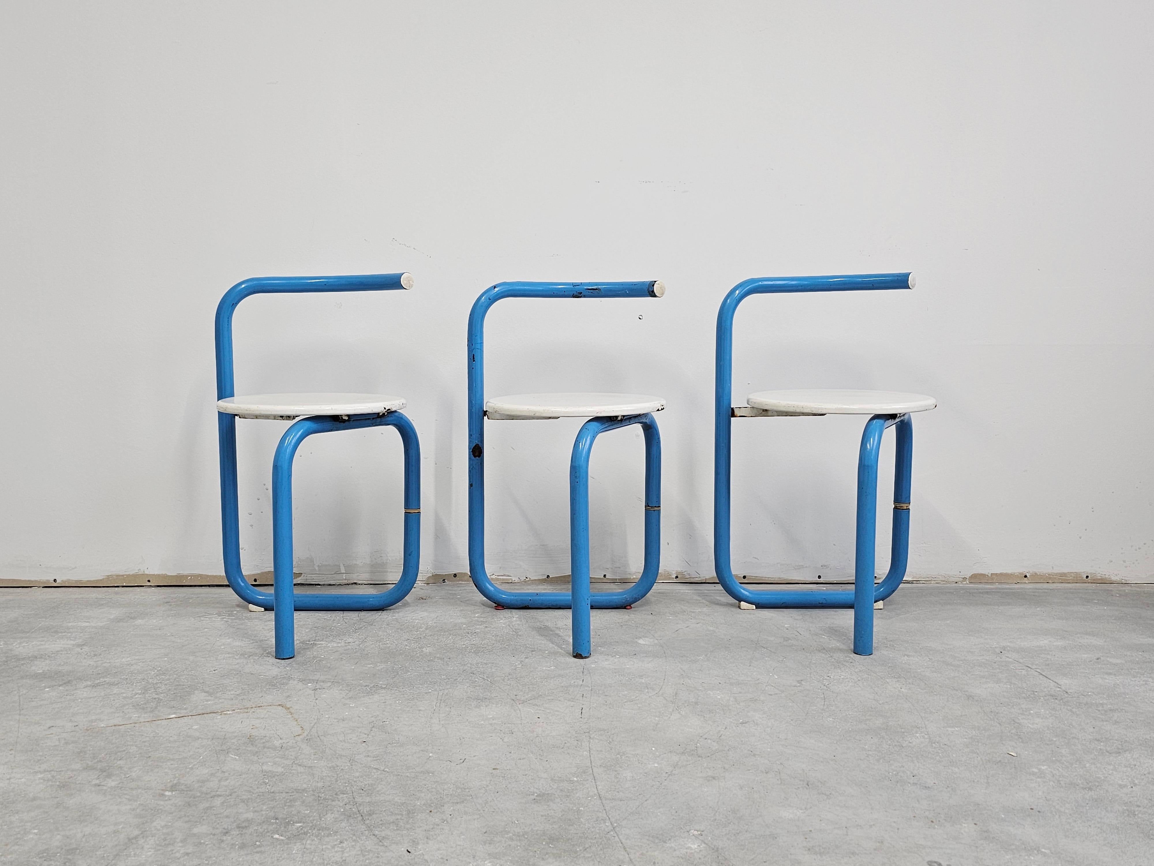 Slovenian Space Age Garden, Patio or Dining Room Set of a Table and Three Chairs For Sale