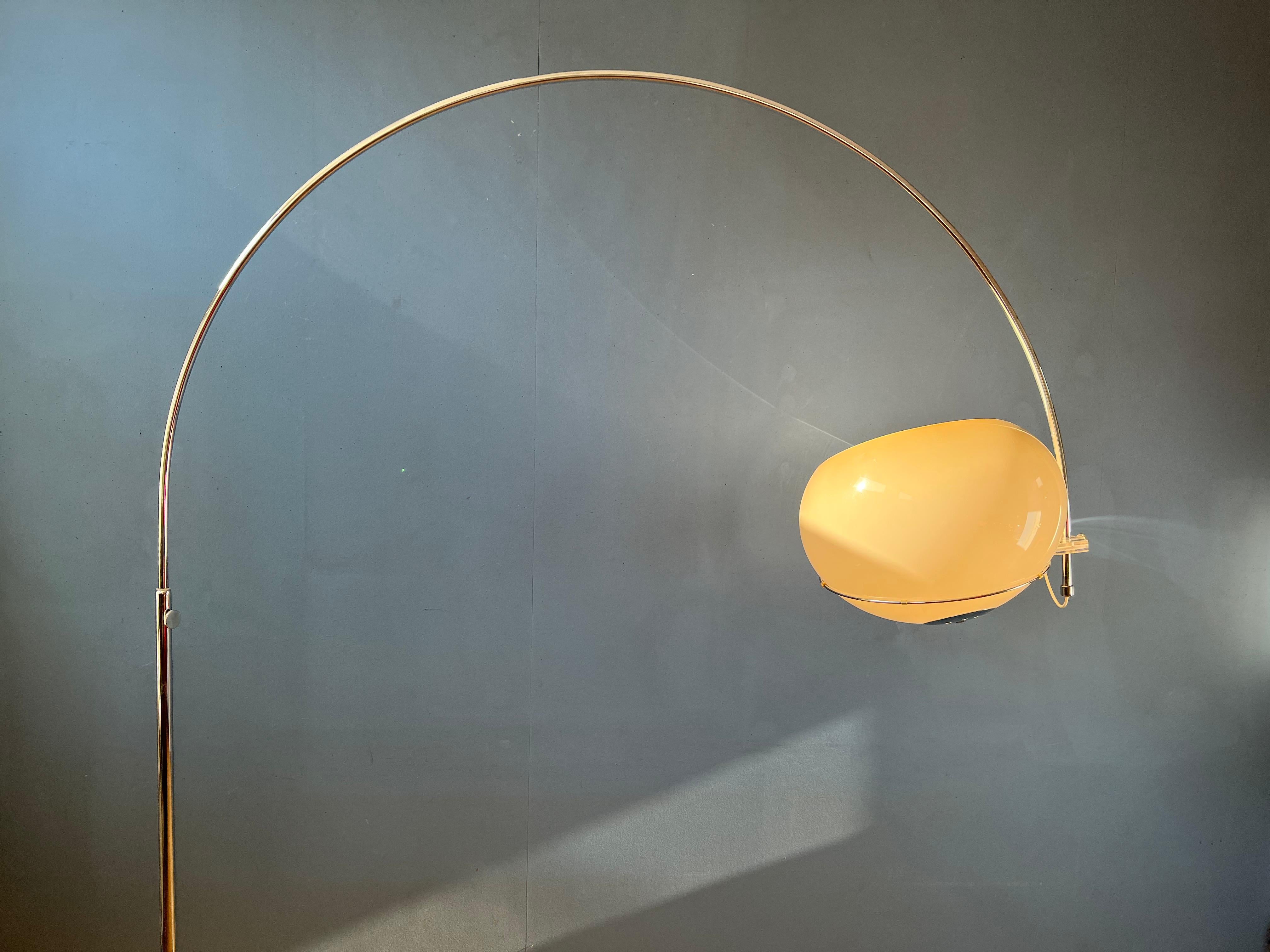 Space Age GEPO Arc Floor Lamp in Style of Guzzini / Goffredo Reggiani In Good Condition In ROTTERDAM, ZH