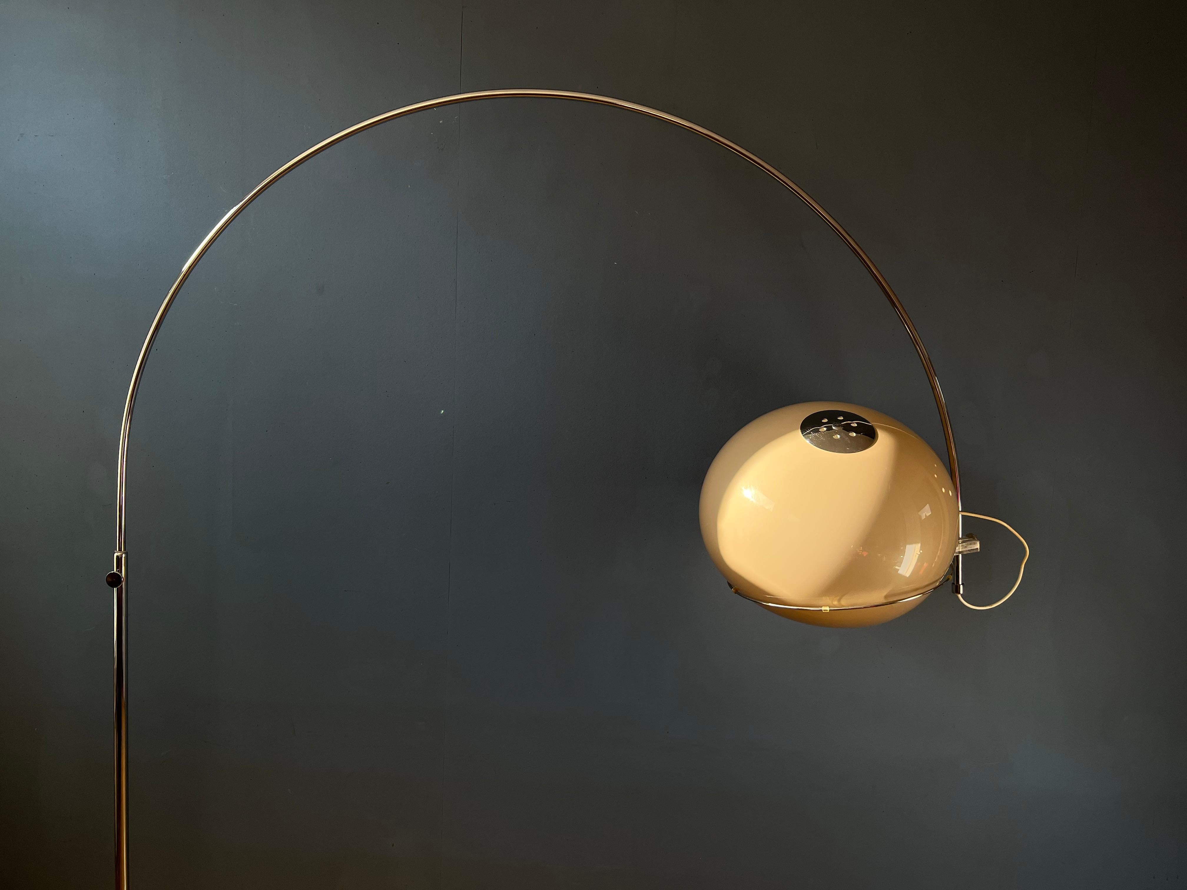 Acrylic Space Age GEPO Arc Floor Lamp in Style of Guzzini / Goffredo Reggiani