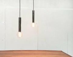 Space Age German Chrome and Glass Ceiling Lamp by Motoko Ishii for Staff, 1970s