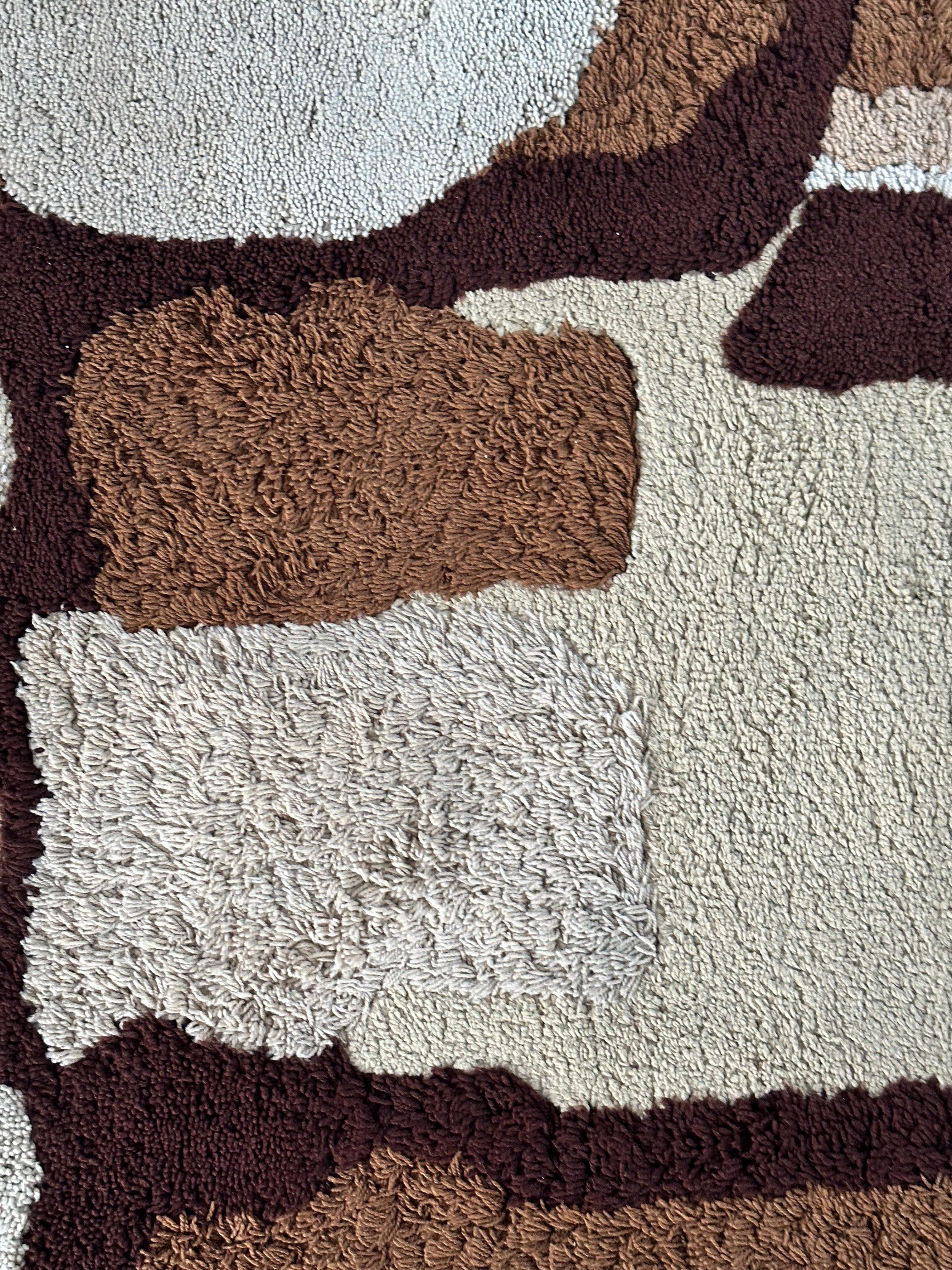 Deutscher Teppich aus dem Space Age von ADOROS, riesige Größe 118,11 x 78,74 Zoll, 1970er Jahre im Angebot 5