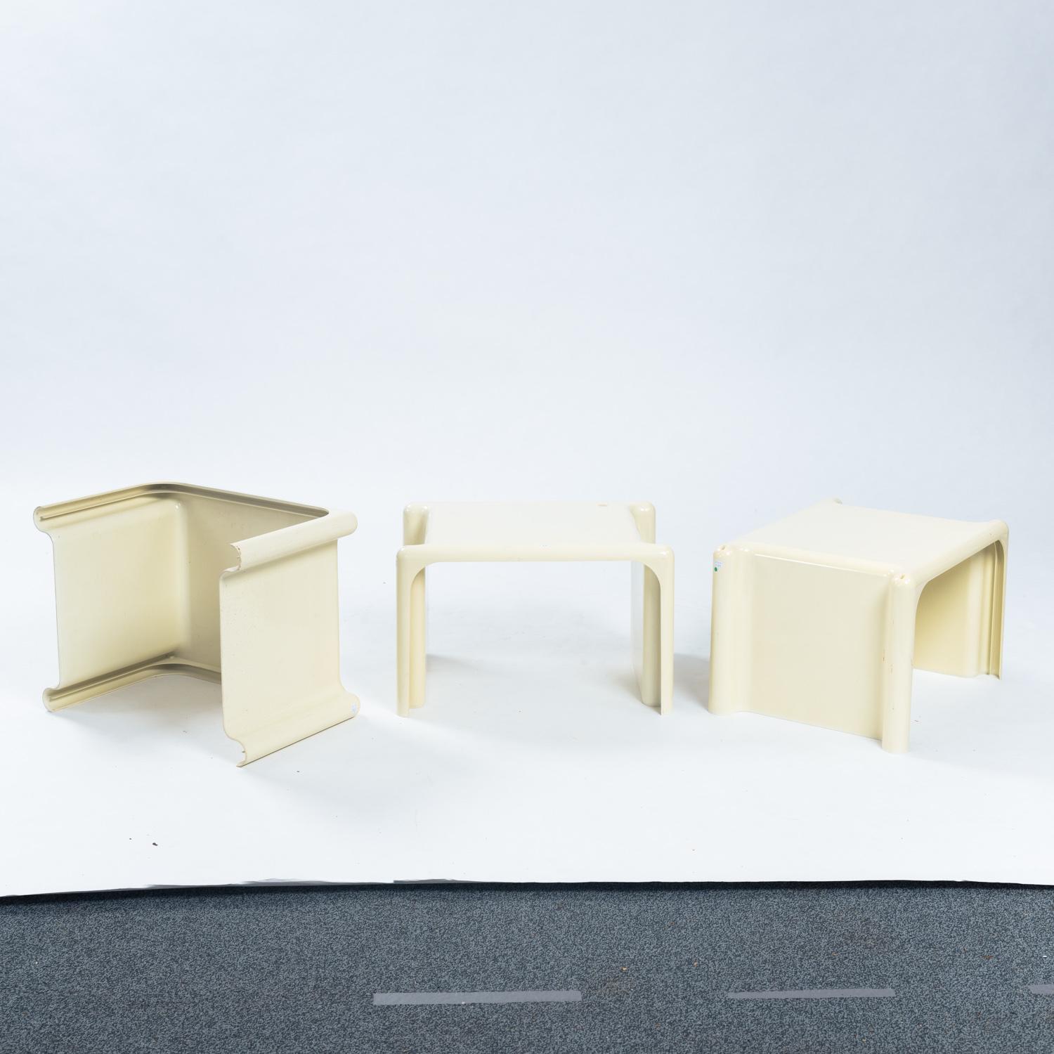 Late 20th Century Giotto Stoppino Elco Scorze, 1970s Scagno stacking coffee tables, set of 3 For Sale