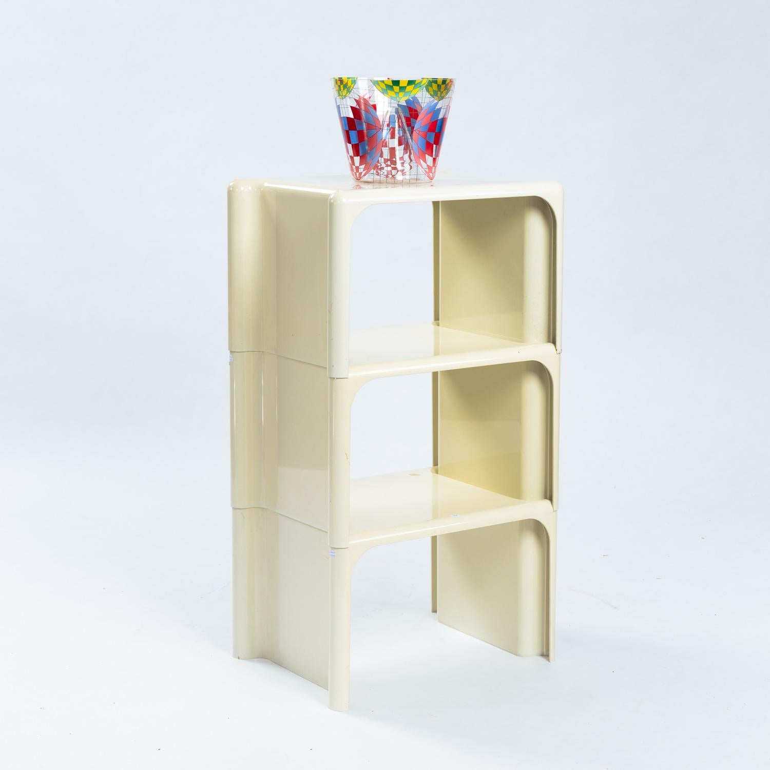 Plastic Giotto Stoppino Elco Scorze, 1970s Scagno stacking coffee tables, set of 3 For Sale