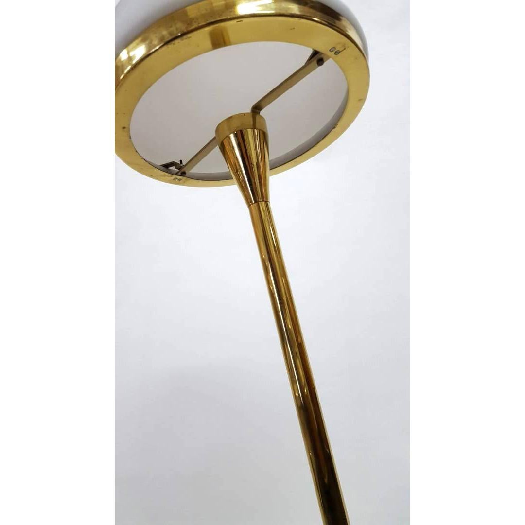 Space age Glass and Brass Floor Lamp, 1974's In Good Condition In Budapest, HU