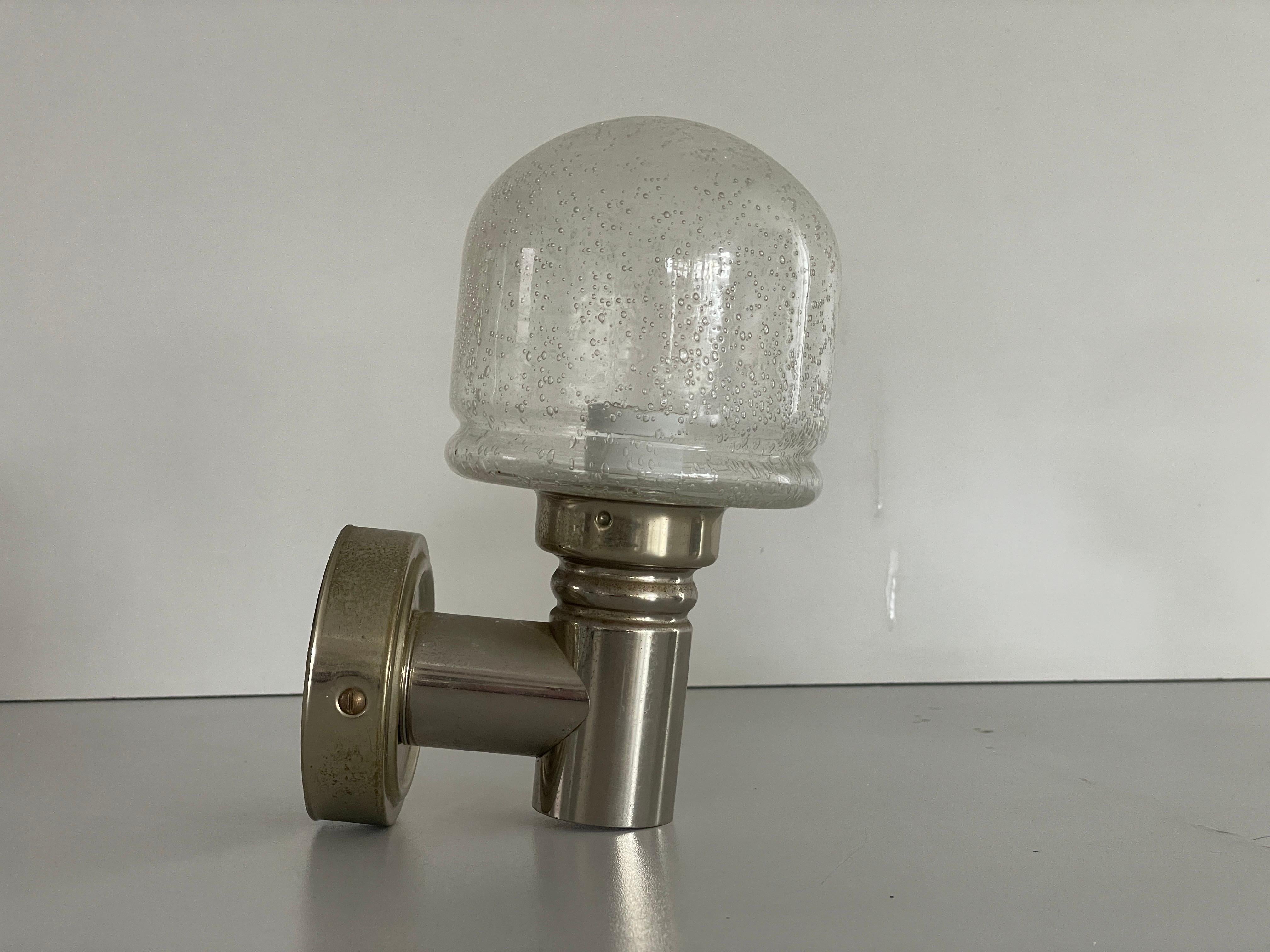 Paire d'appliques en verre et métal de Space AGE par N Leuchten, années 1960, Allemagne en vente 2