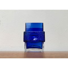 Space Age Glass Block Vase, 1960s