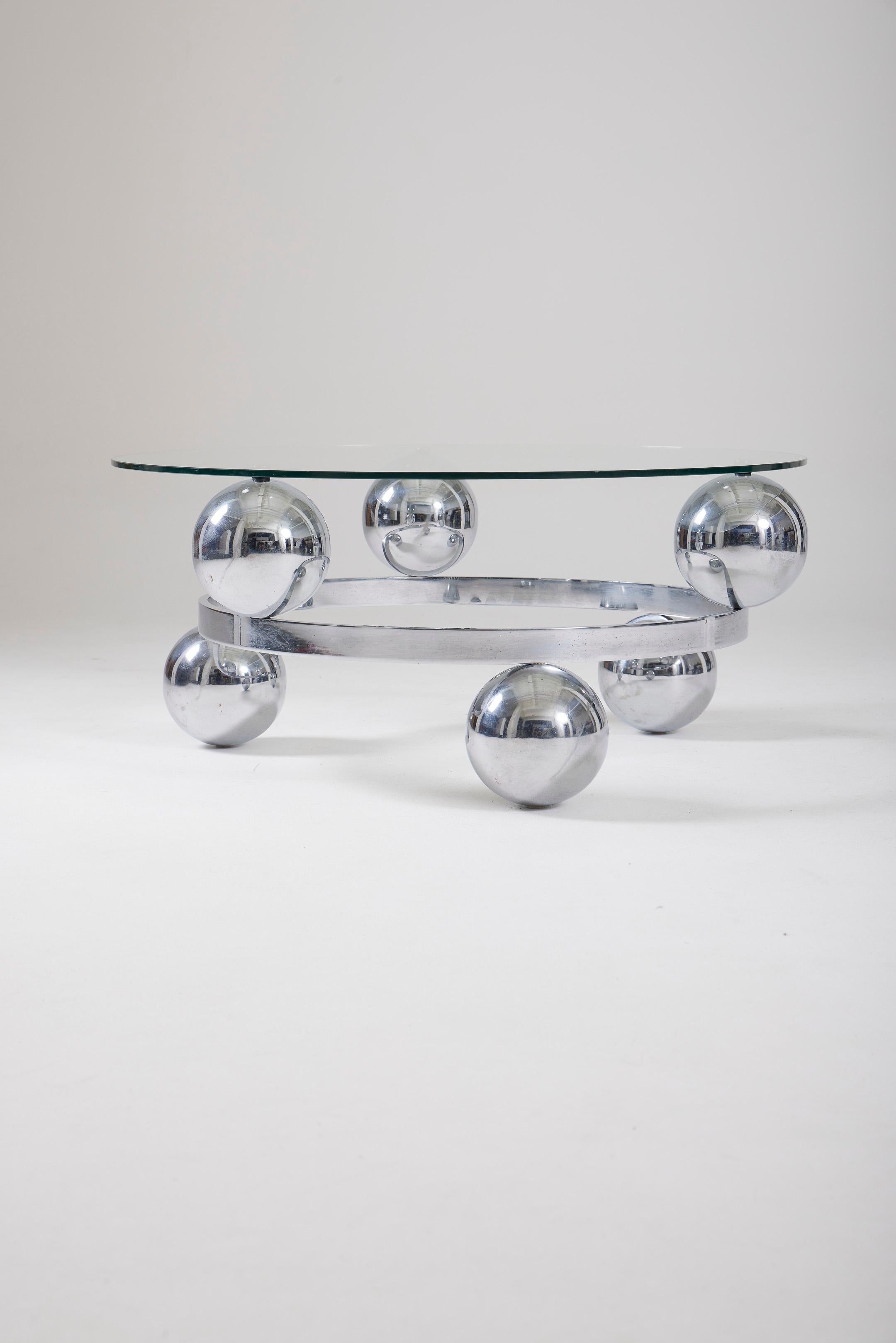 Contemporary Space Age glass coffee table
