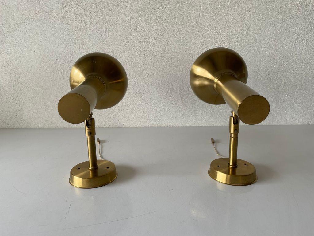 Space Age Gold Metal Pair of Sconces by Cosack, 1970s, Germany For Sale 6