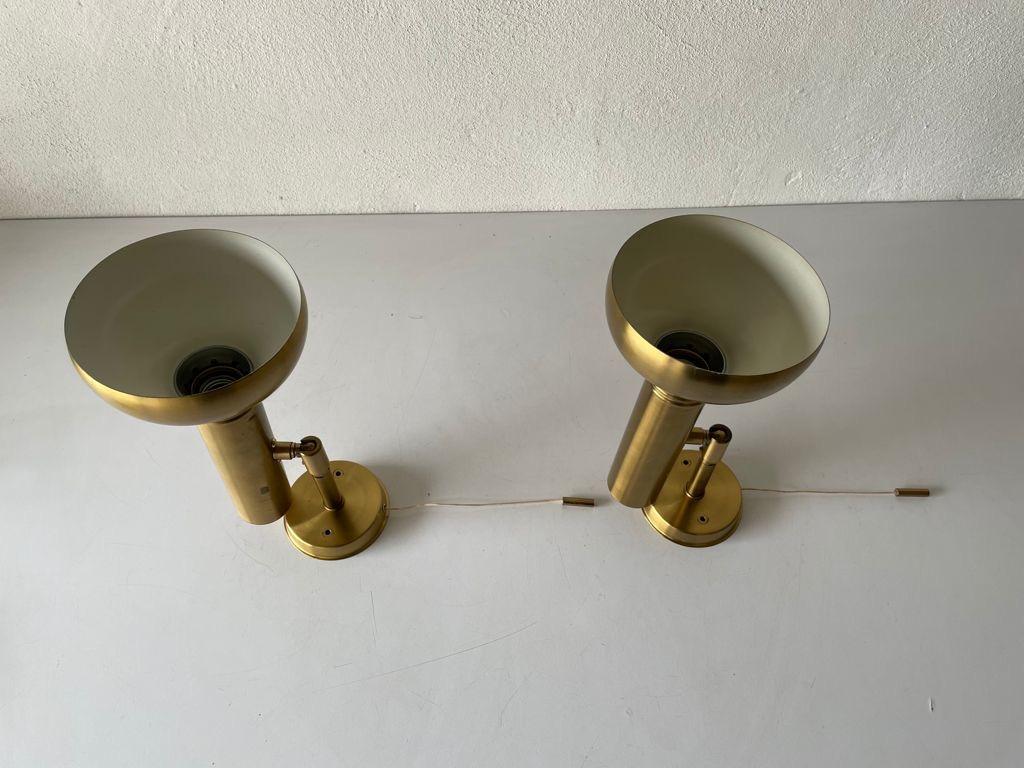 Space Age Gold Metal Pair of Sconces by Cosack, 1970s, Germany For Sale 7