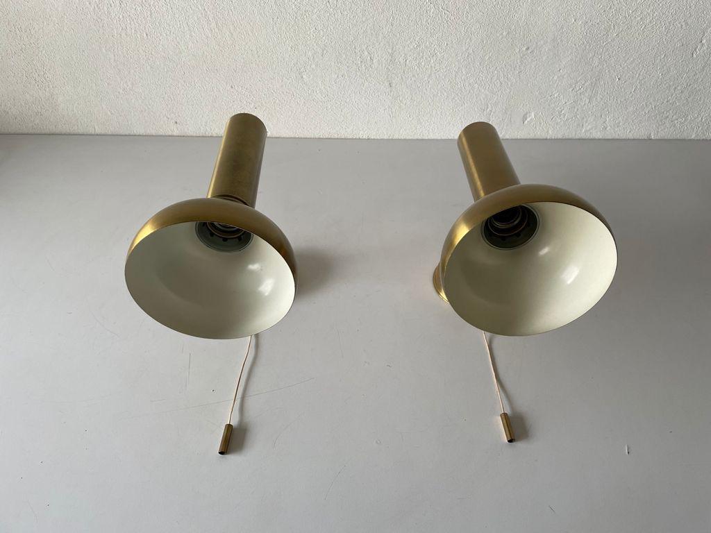 Space Age Gold Metal Pair of Sconces by Cosack, 1970s, Germany For Sale 8
