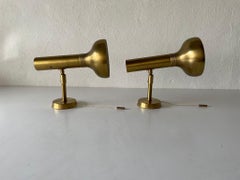 Space Age Gold Metal Pair of Sconces by Cosack, 1970s, Germany