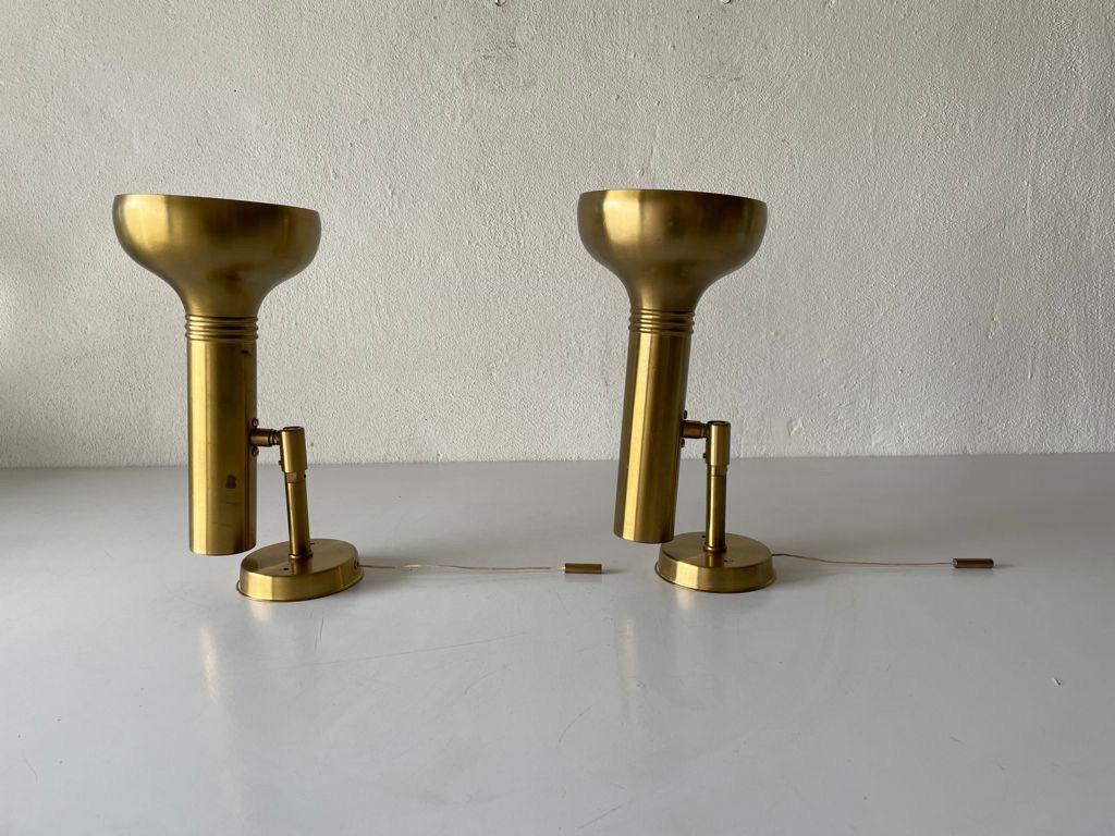 Space Age Gold Metal Pair of Sconces by Cosack, 1970s, Germany For Sale 1