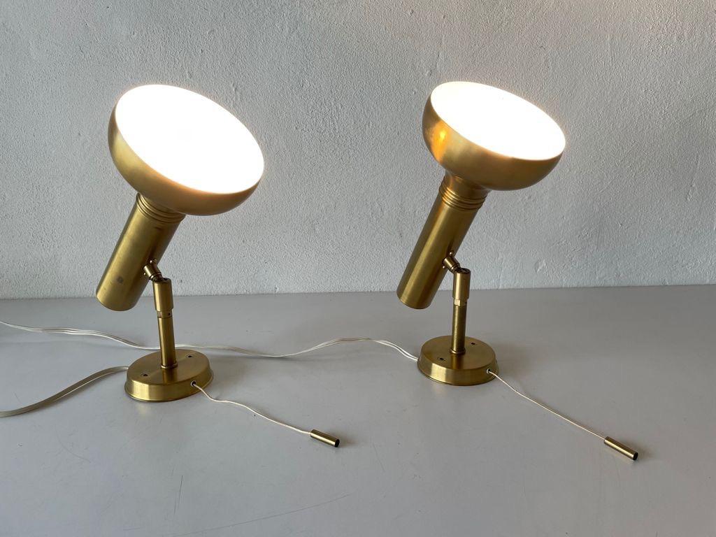 Space Age Gold Metal Pair of Sconces by Cosack, 1970s, Germany For Sale 3