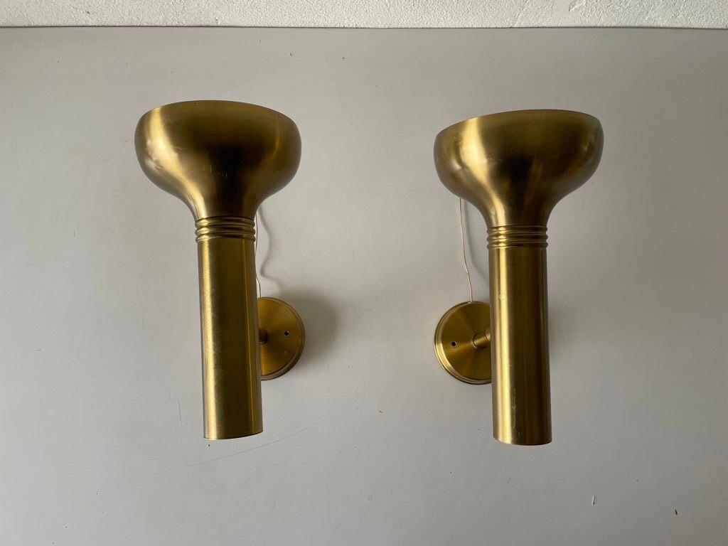 Space Age Gold Metal Pair of Sconces by Cosack, 1970s, Germany For Sale 4