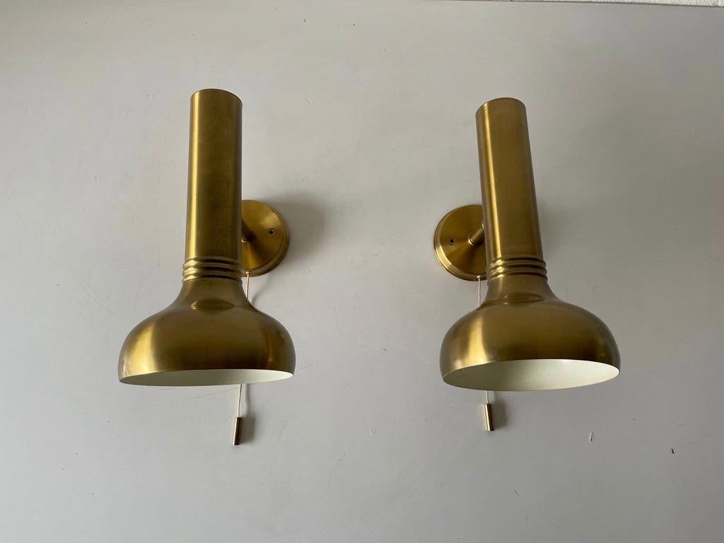 Space Age Gold Metal Pair of Sconces by Cosack, 1970s, Germany For Sale 5