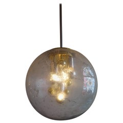 Space Age Golden & Chromed Sputnik Pendant Lamp from Doria Leuchten, 1970s