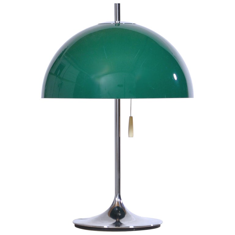 Space Age Green and Chrome Table Lamp by Frank J. Bentler for Wila, 1960s  at 1stDibs