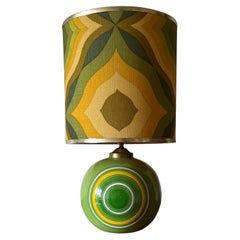 Lampe de table en céramique verte de l
ère spatiale, Italie, années 1960