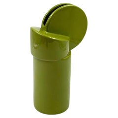 Grüne Keramikvase aus dem Weltraumzeitalter, Pietro Arosio, Parravicini Italien ca. 1960