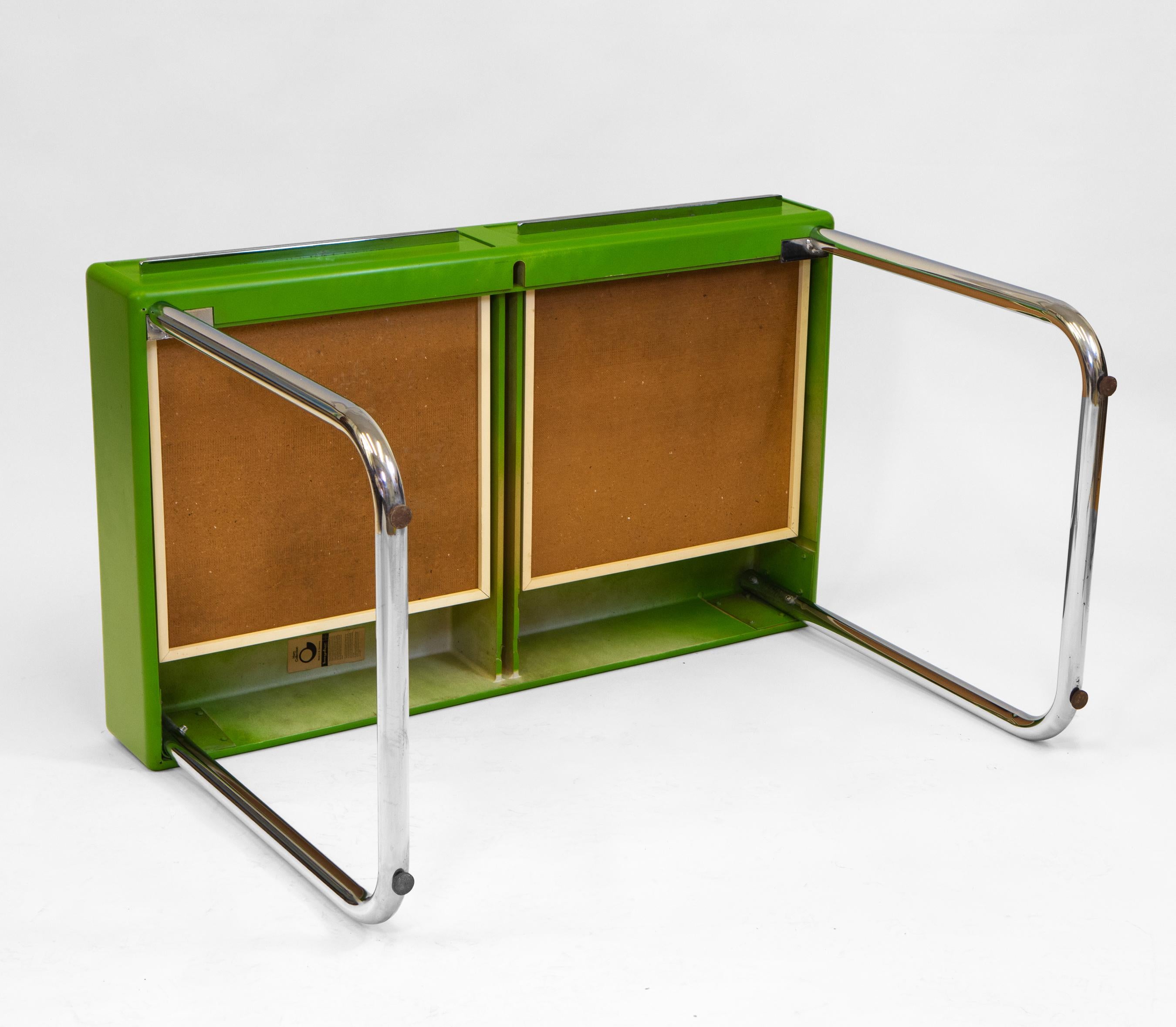 Space Age Green & Chrome Desk Horn Sammlung von Baydur Systems 1970er Jahre 5