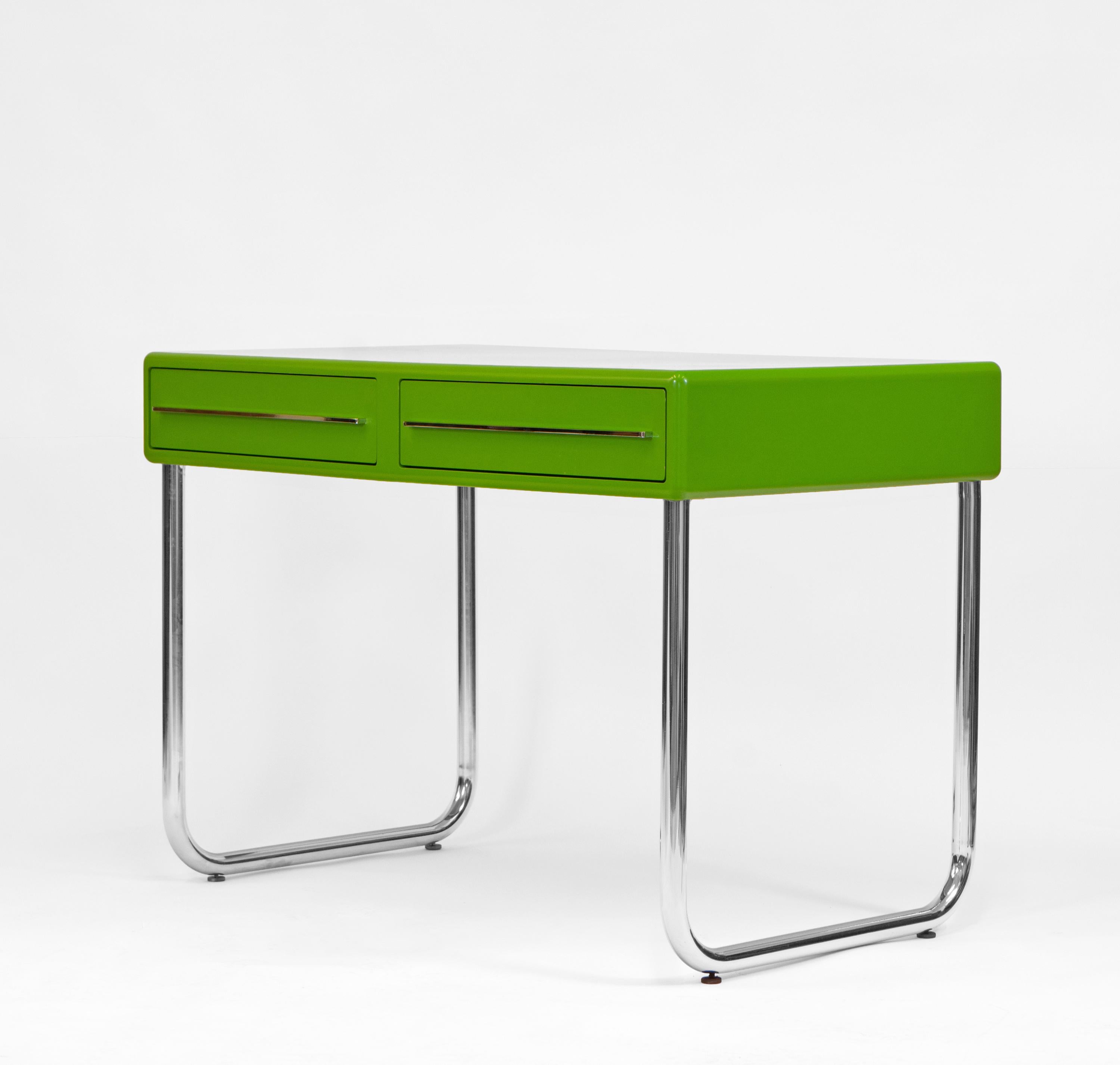 Space Age Green & Chrome Desk Horn Sammlung von Baydur Systems 1970er Jahre (Kunststoff)