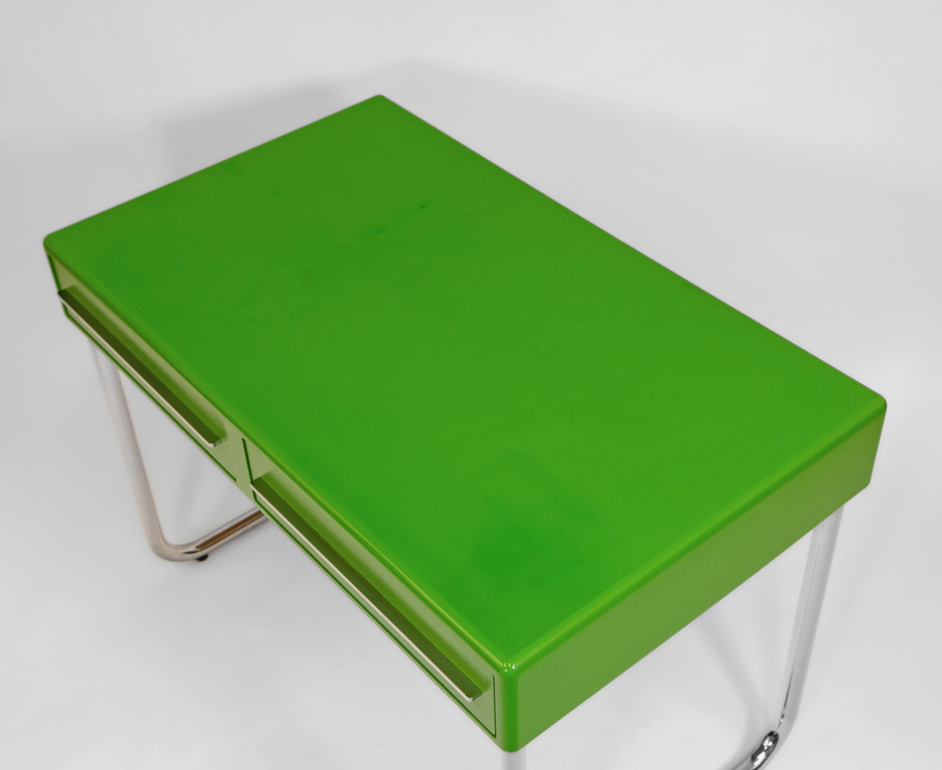 Space Age Green & Chrome Desk Horn Sammlung von Baydur Systems 1970er Jahre 1