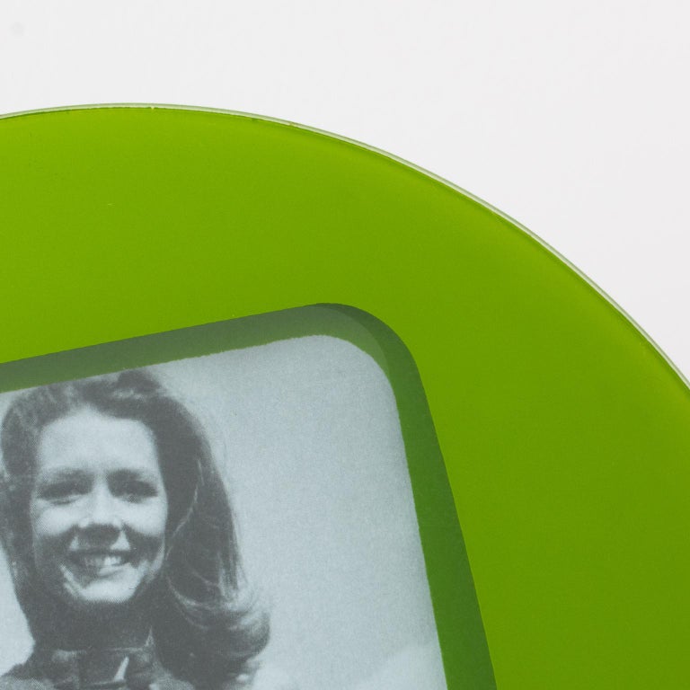 Space Age Green Glass Picture Frame For Sale at 1stDibs