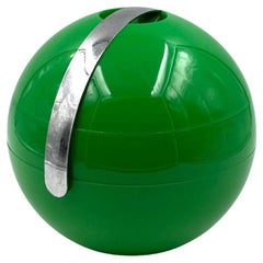 Cubitera verde de la era espacial, Guzzini Italia, ca. 1970s
