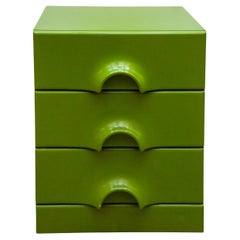 Vintage Space Age Green "Quadro" Chest of Drawers by Jurgen Lange for Schönbuch, 1970s