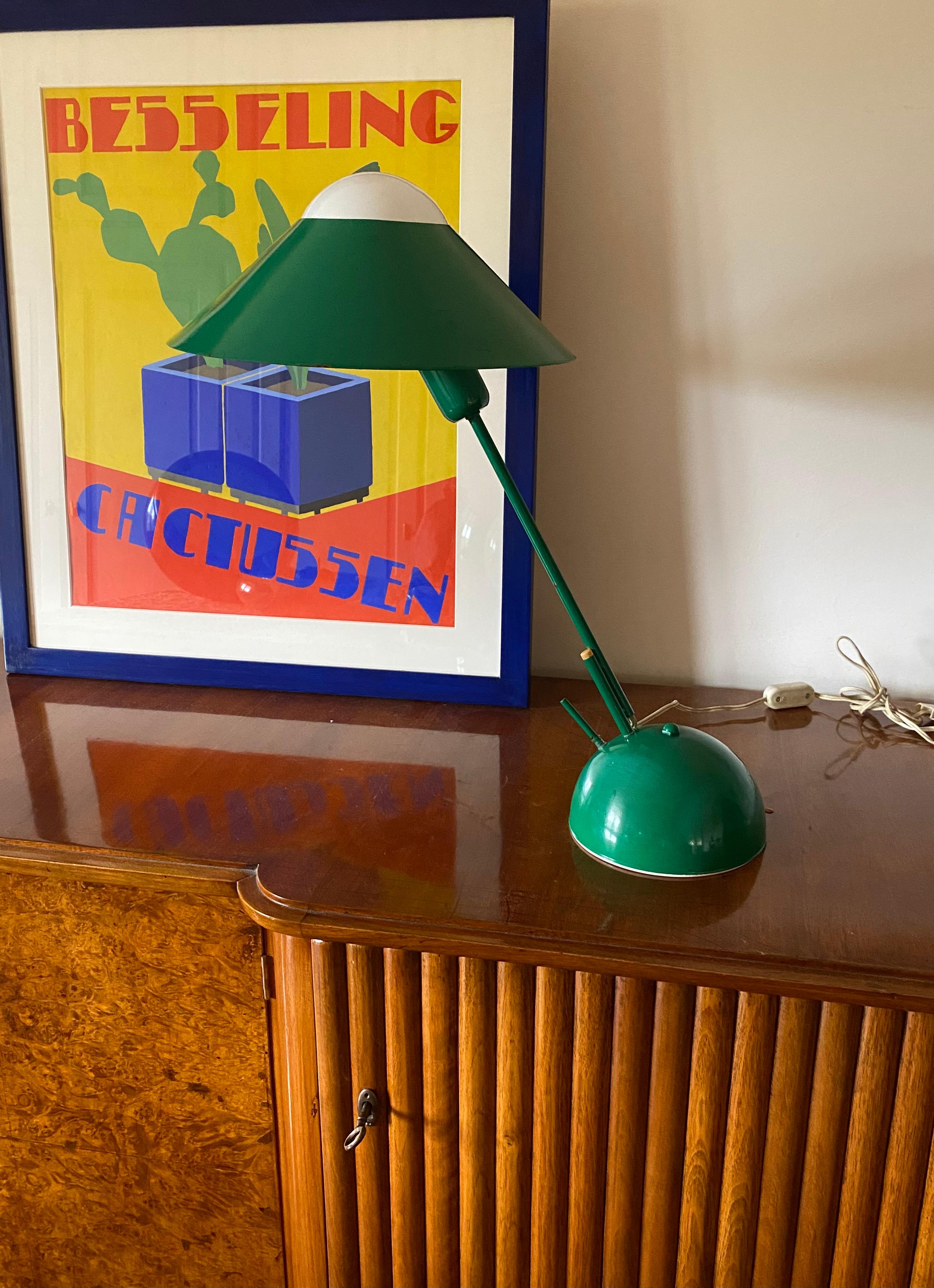 Italian Space Age green table lamp, Italy, 1970s For Sale