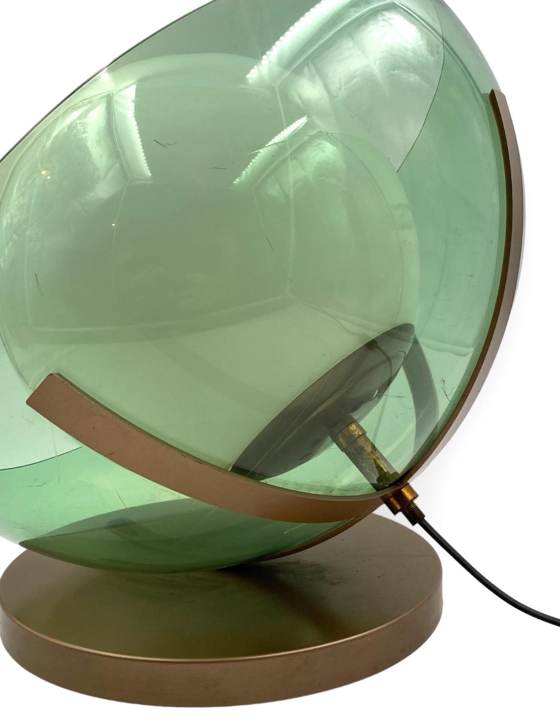 Space Age green table lamp, Stilux Italy, 1970s For Sale 5