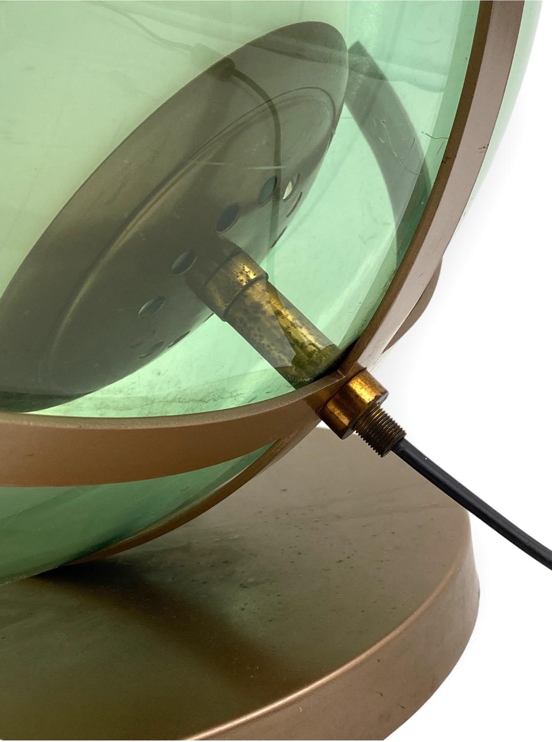 Space Age green table lamp, Stilux Italy, 1970s For Sale 6