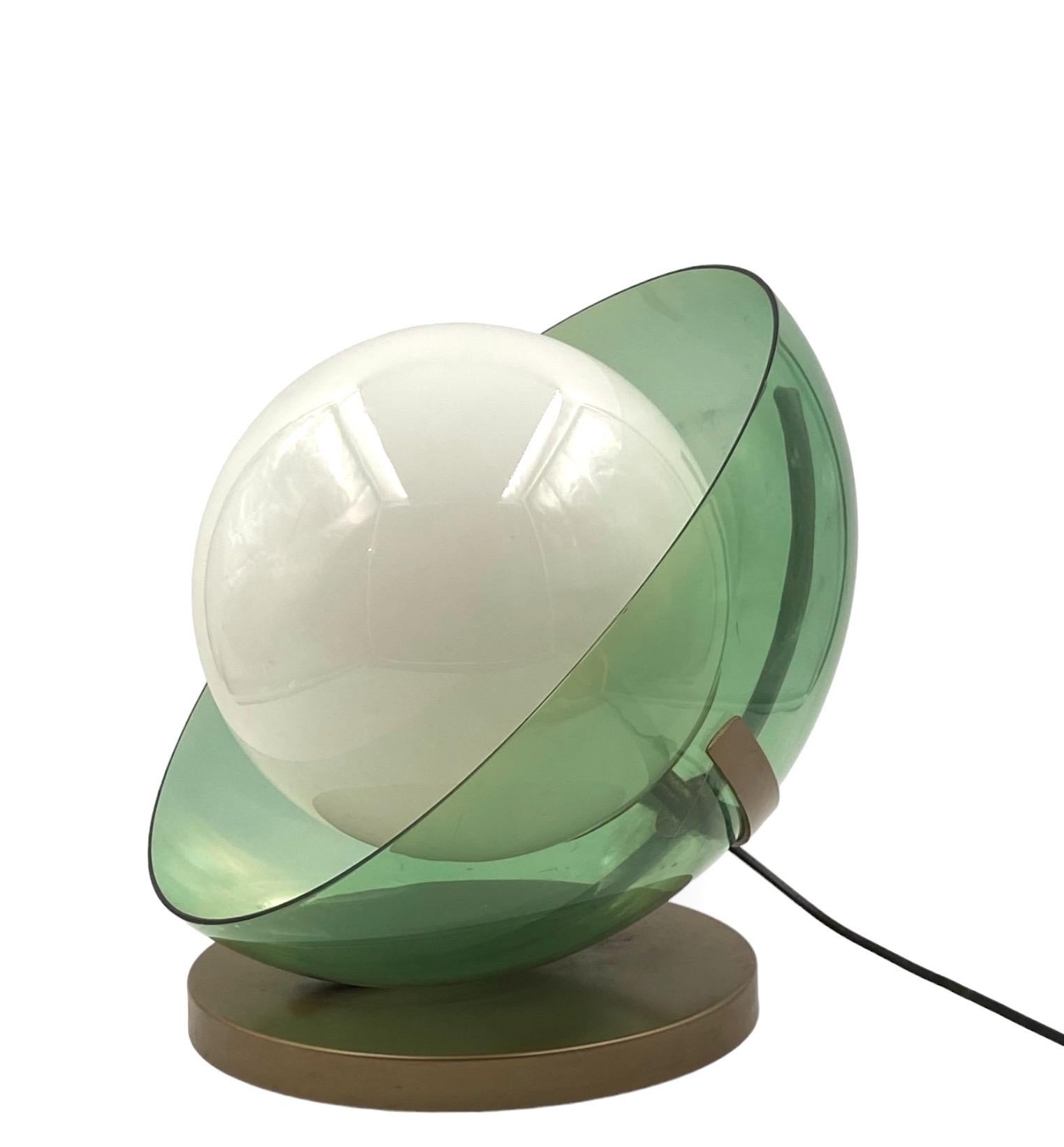 Space Age green table lamp, Stilux Italy, 1970s For Sale 7
