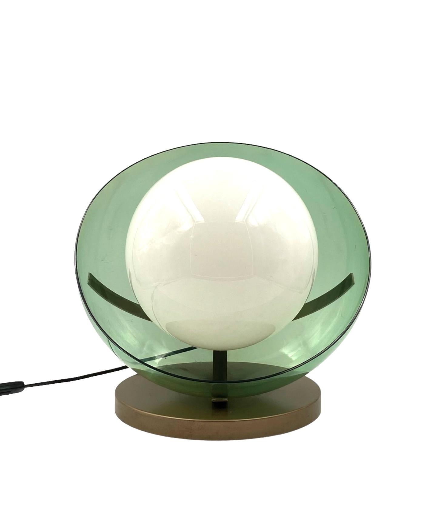 Space Age green table lamp, Stilux Italy, 1970s For Sale 8