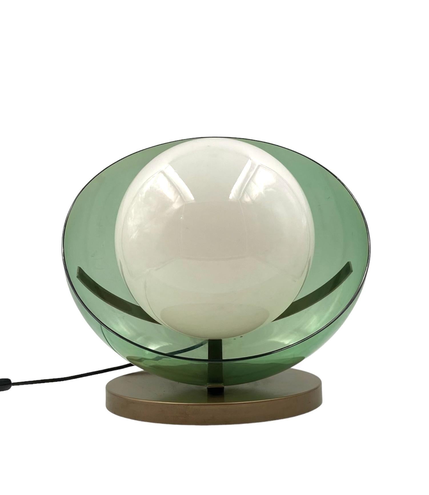 Lampe de table verte Space Age, Stilux Italie, 1970 en vente 8