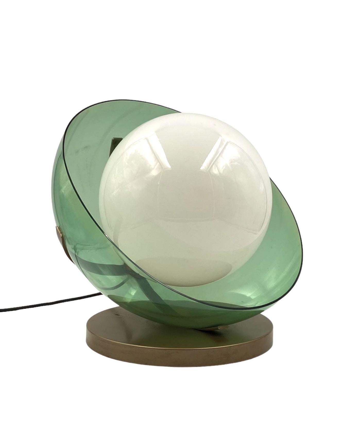 Space Age green table lamp, Stilux Italy, 1970s For Sale 10