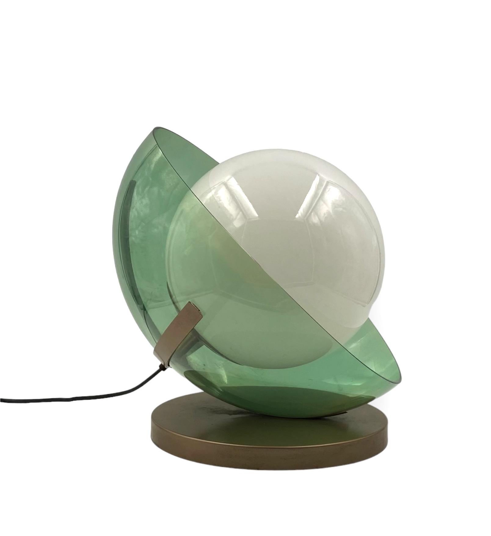 Space Age green table lamp, Stilux Italy, 1970s For Sale 12