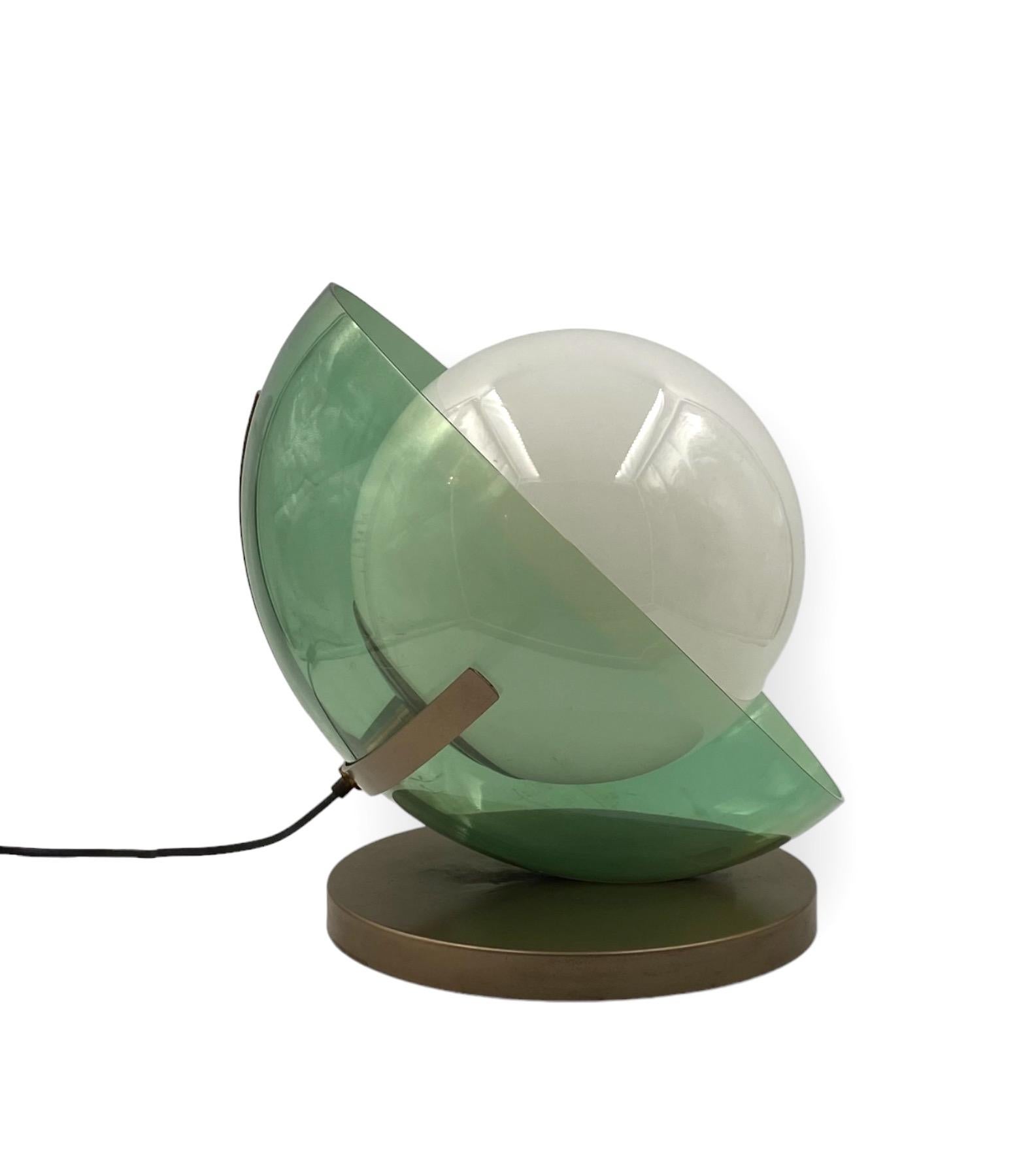 Space Age green table lamp, Stilux Italy, 1970s For Sale 13