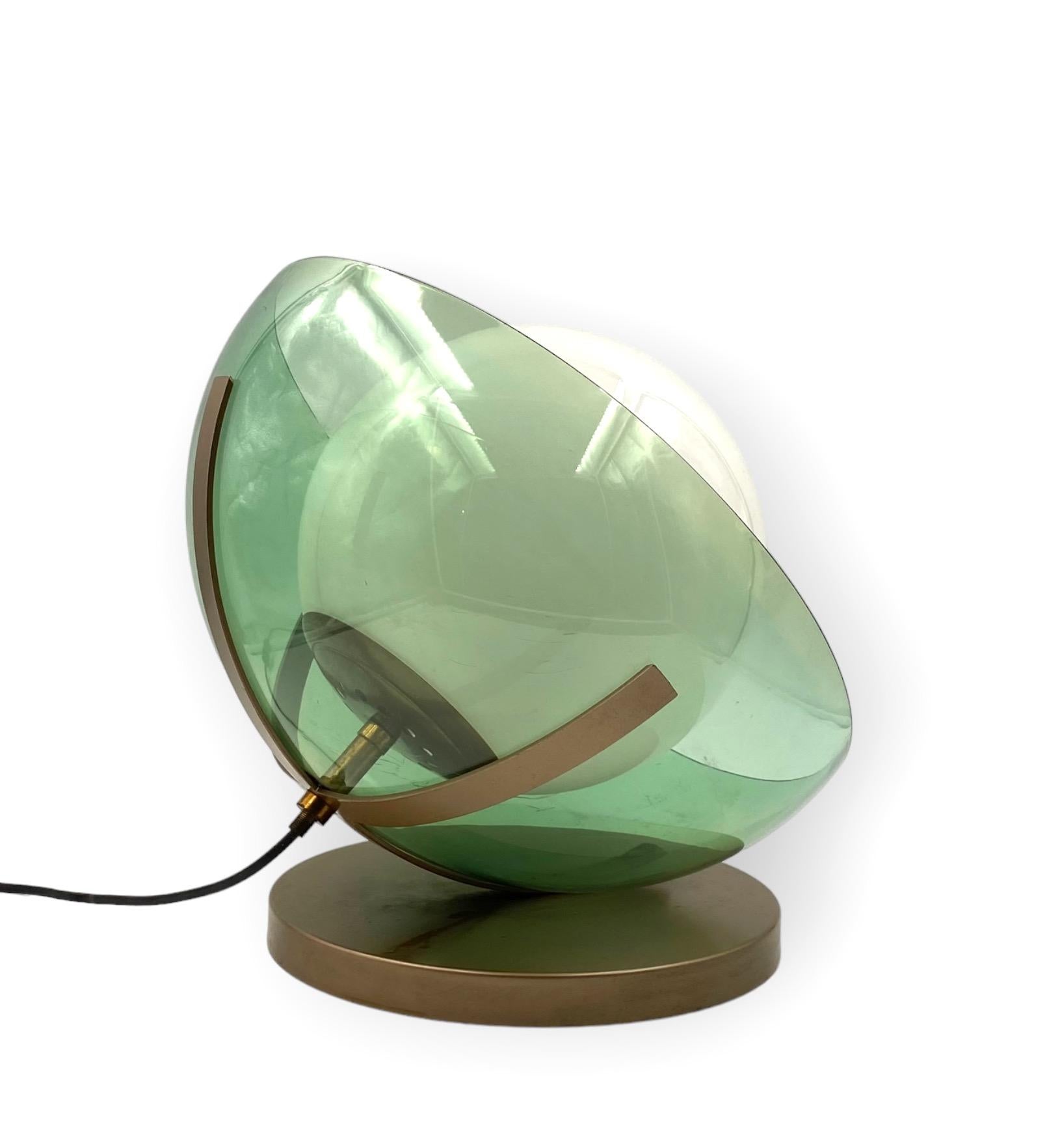 Space Age green table lamp, Stilux Italy, 1970s For Sale 14