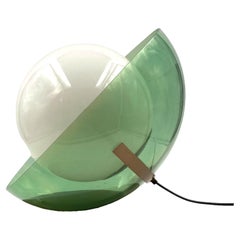 Retro Space Age green table lamp, Stilux Italy, 1970s