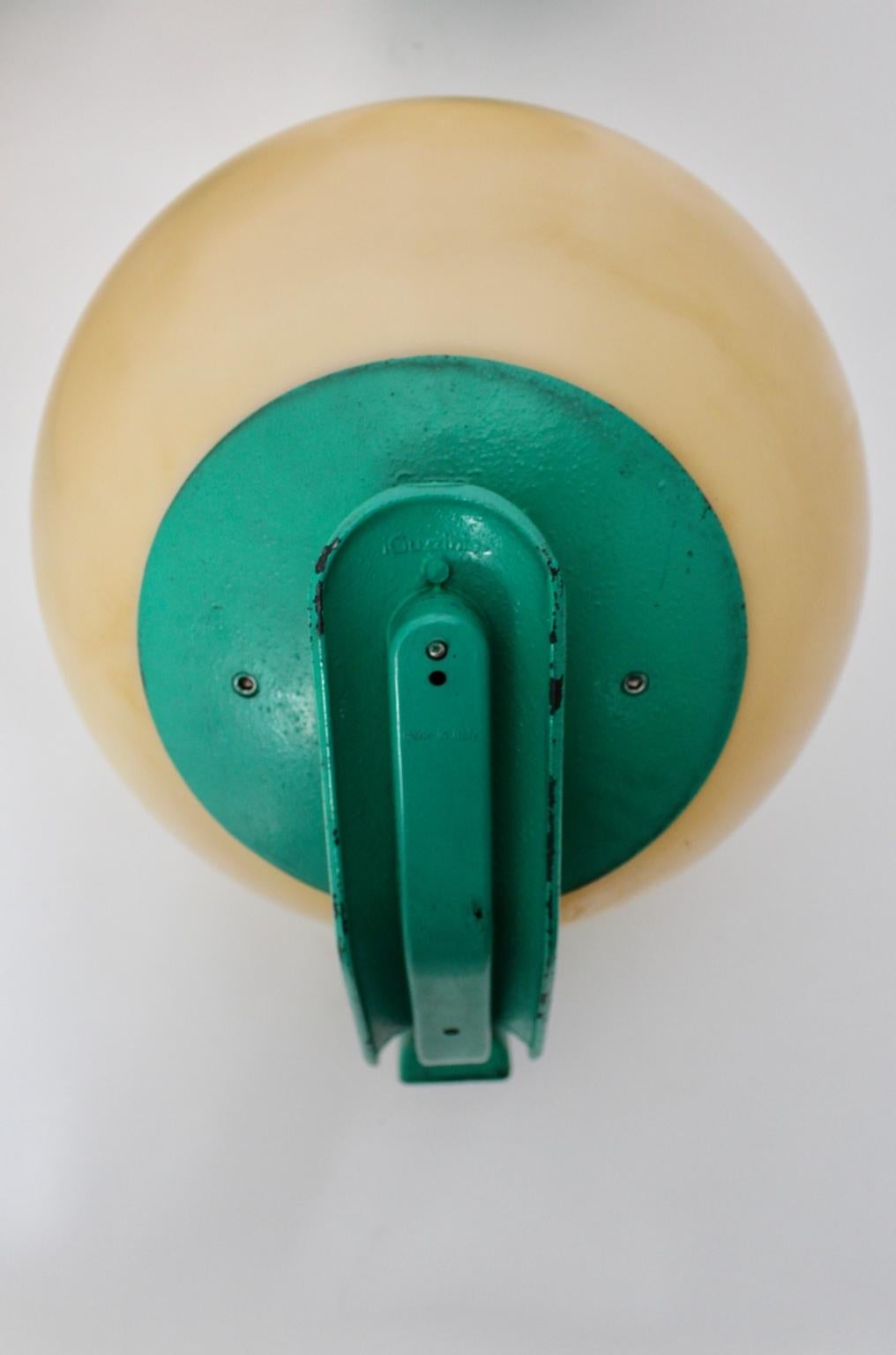 Space Age Green Vintage Outdoor Plastic Globe Wall Lamps by Guzzini, 1970s Italy 11