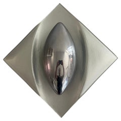 Space Age Grey Ceramic Glass Single Sconce, 1980s, Germany