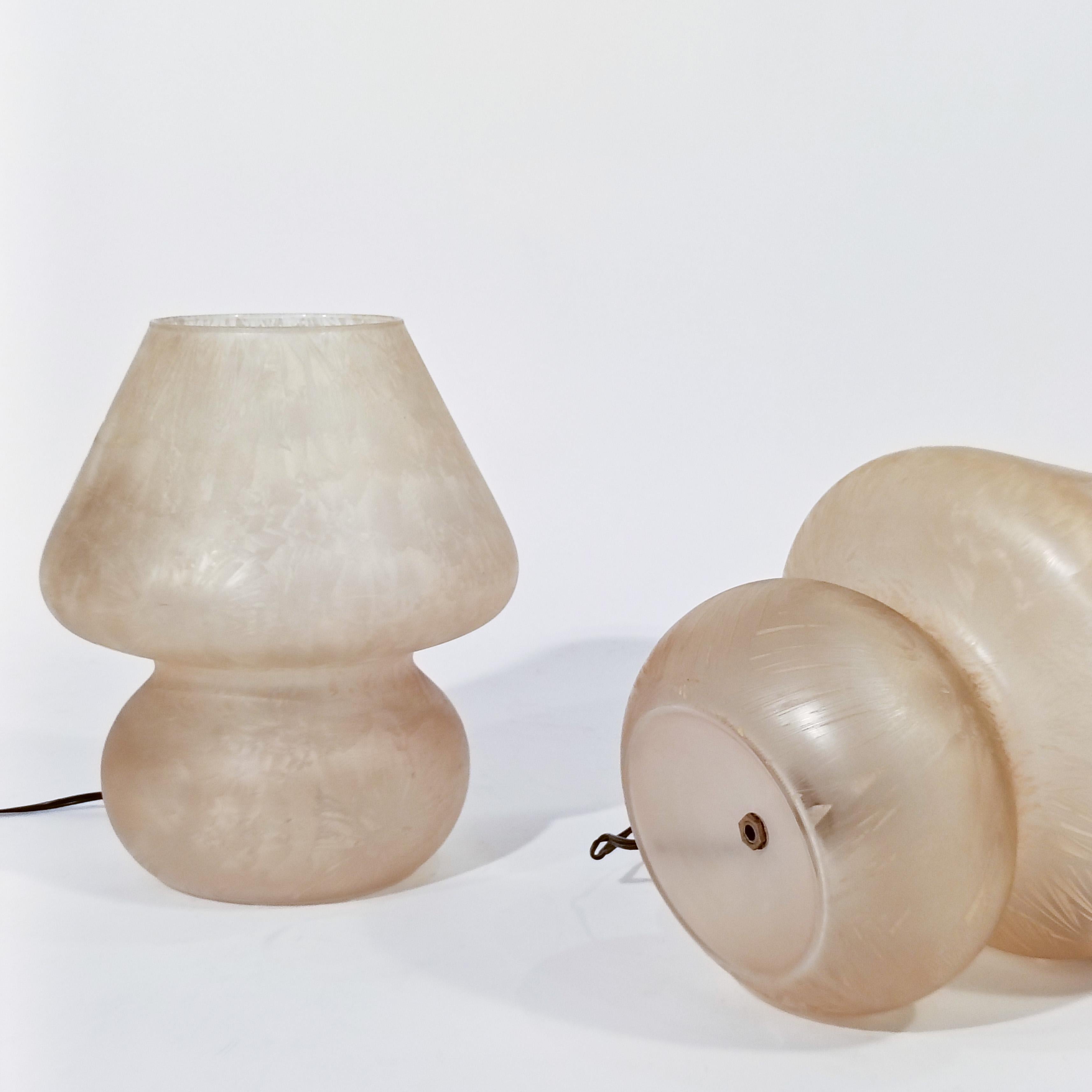 L'âge de l'espace. Lampes de table en verre soufflé à la main, Italie, 1970 en vente 7